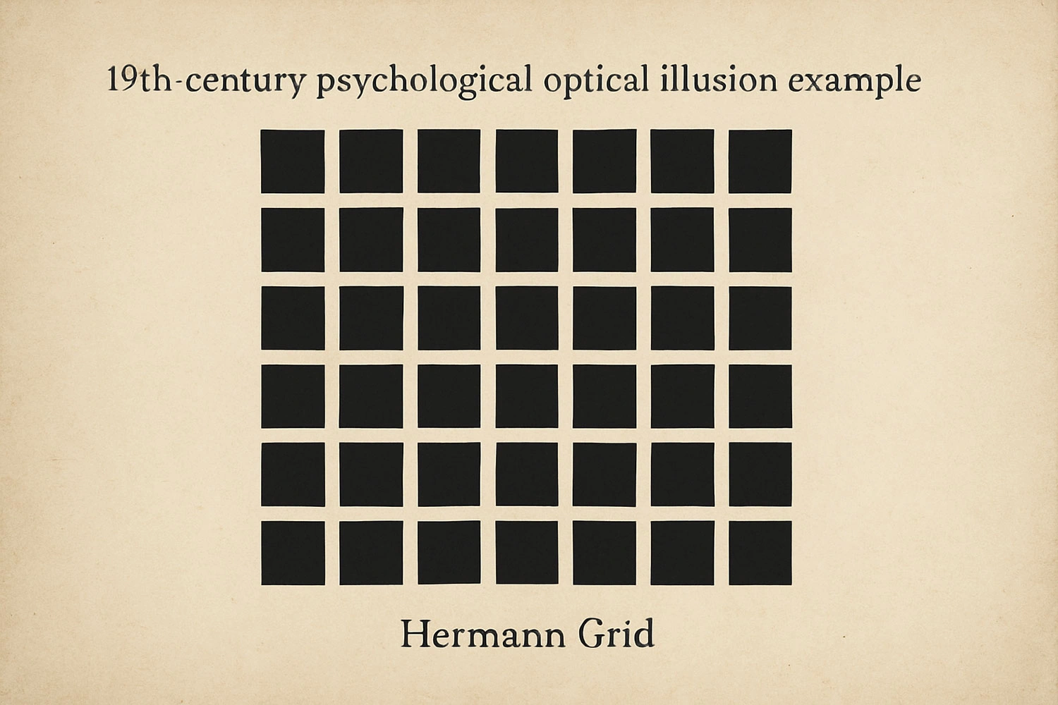19th century psychological optical illusion example – hermann grid